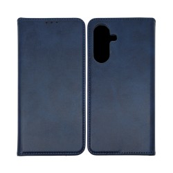 Capa Flip de Couro com Bolso Interno para Samsung Galaxy A37 Azul Escuro